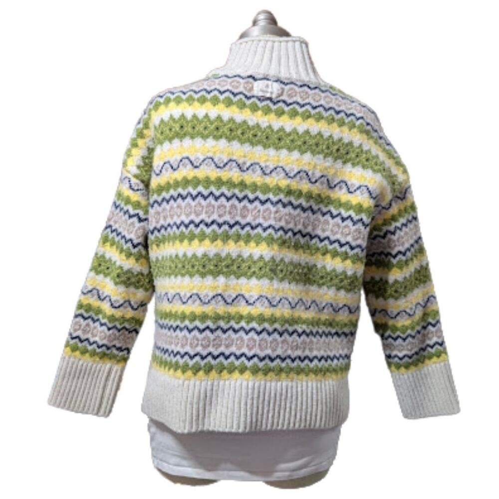 Barbour Holkham Wool Blend Knit Sweater Multicolor Crewneck Women’s Size 10 USED - Picture 3 of 8